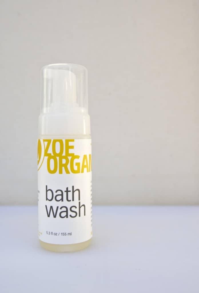 zoe organics bath wash against a white background