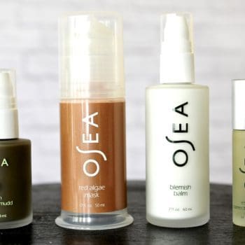 OSEA products lined up on a table