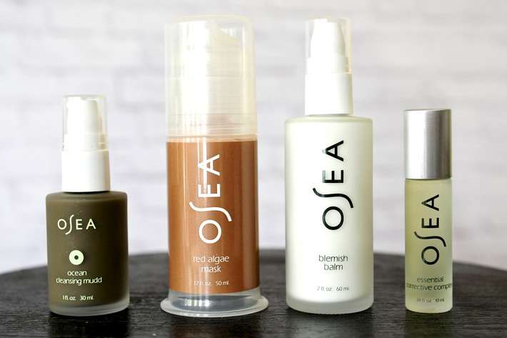 OSEA products lined up on a table