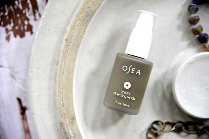 OSEA ocean cleansing mudd styled on a stone table