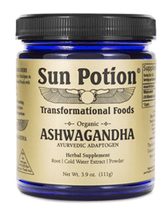 a product photo of sun potion ashwagandha