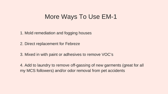 how to use EM-1 organic gardening 