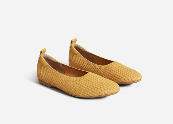stock photo of recycled polyester Day Glove ReKint flat shoes from Everlane