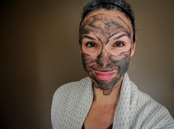 wearing True Botanicals Pacific Glacial Clay Detoxifying Mask