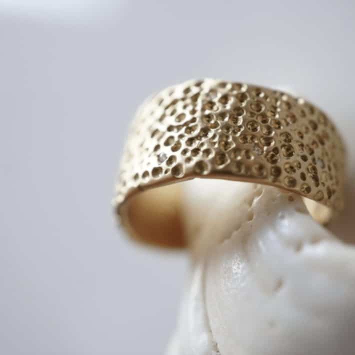 gold ring designed by Fluid Jewelry
