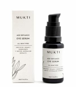 bottle and box with eye serum from Mukti