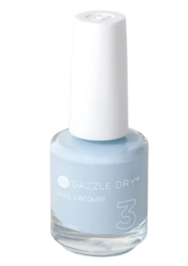 A bottle of Dazzle Dry Checkmate nail polish.