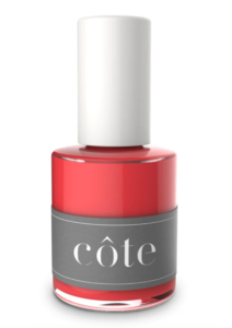A bottle of Cote Creamy Candy Coated Red Nail Polish.
