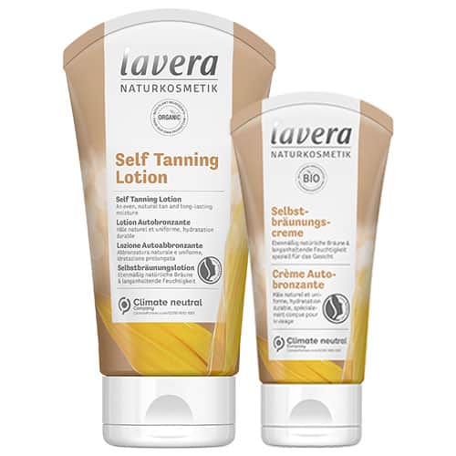 tube with self tanning lotion from lavera