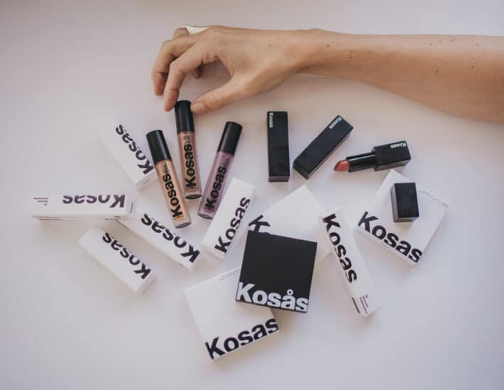 A collection of Kosas cosmetics