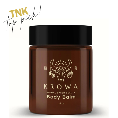A container of KROWA body balm.