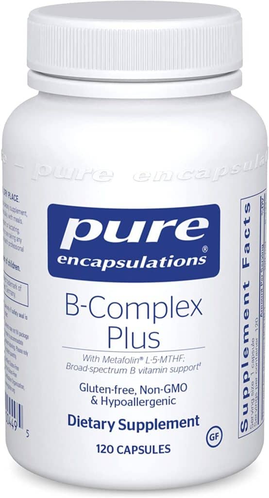bottle of pure encapsulations b-complex plus