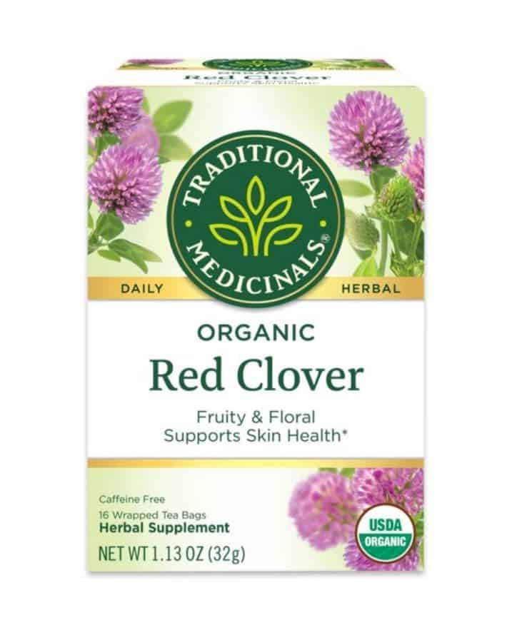 box of red clover tea