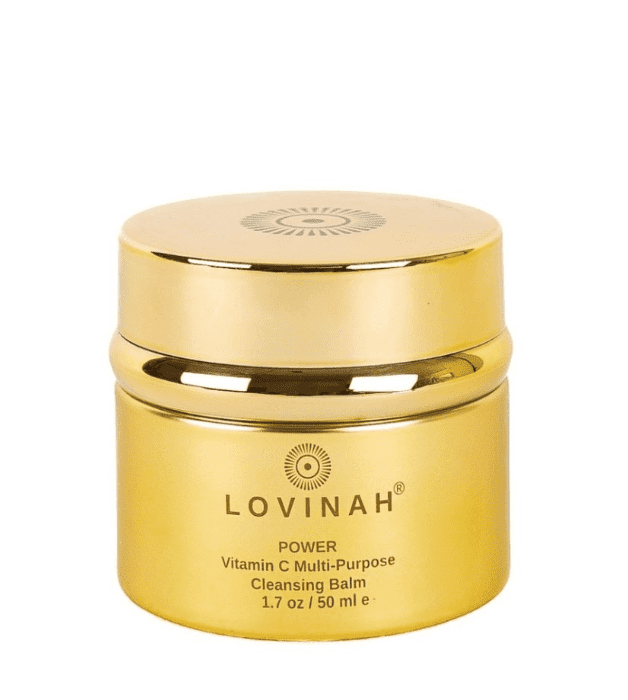 a container of lovinah vitamin c cleansing balm