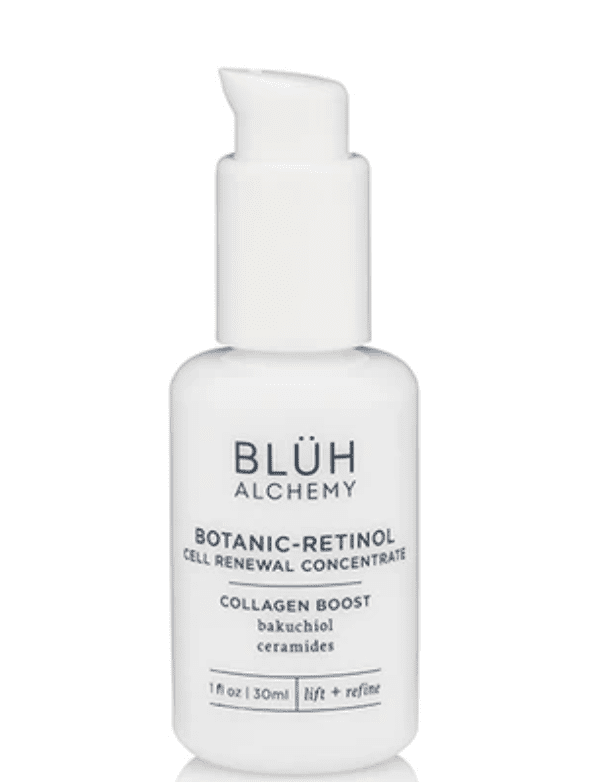 a bottle of bluh alchemy botanic - retinol cell renewal concentrate