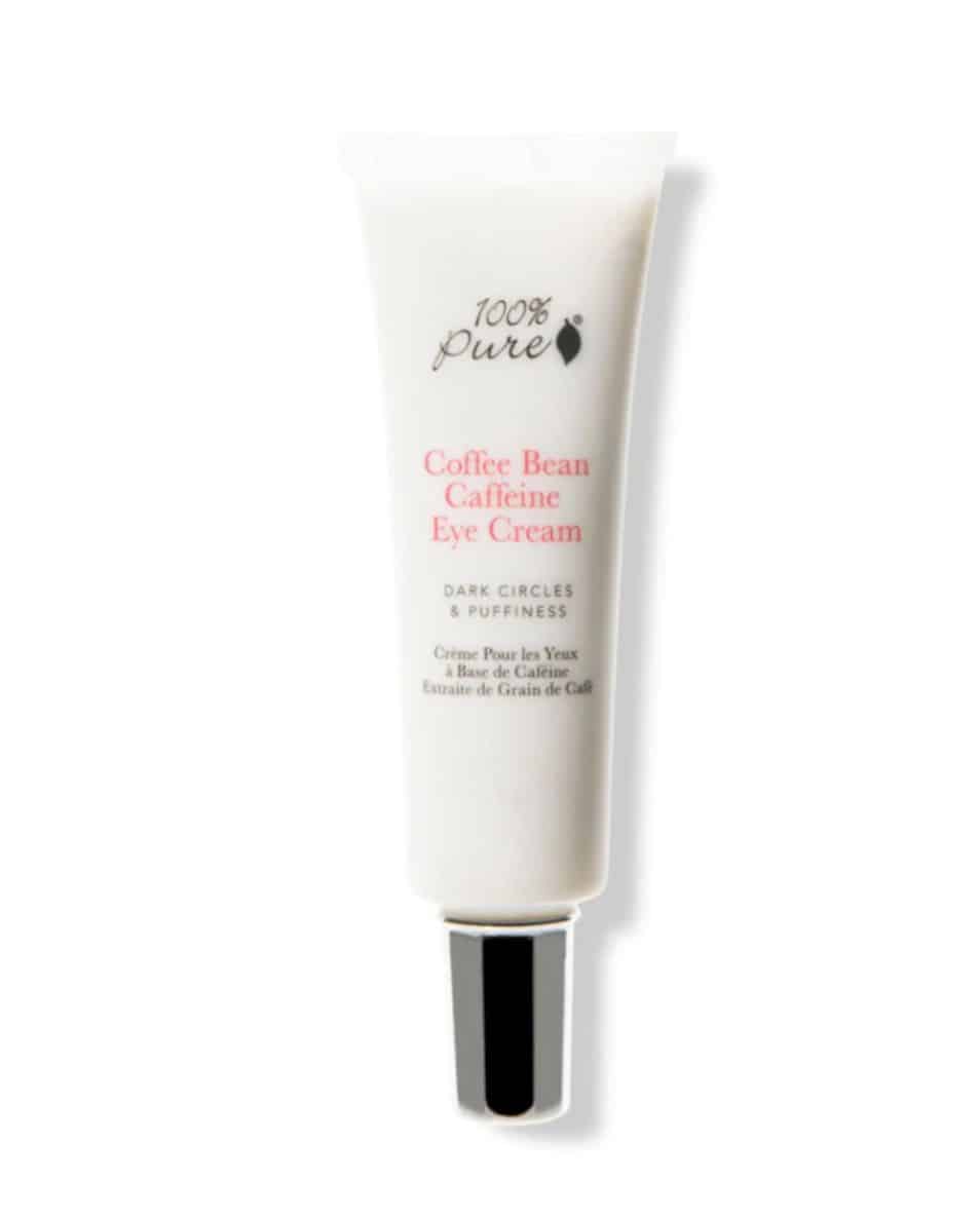 a tube of 100% pure coffee bean caffeine eye cream