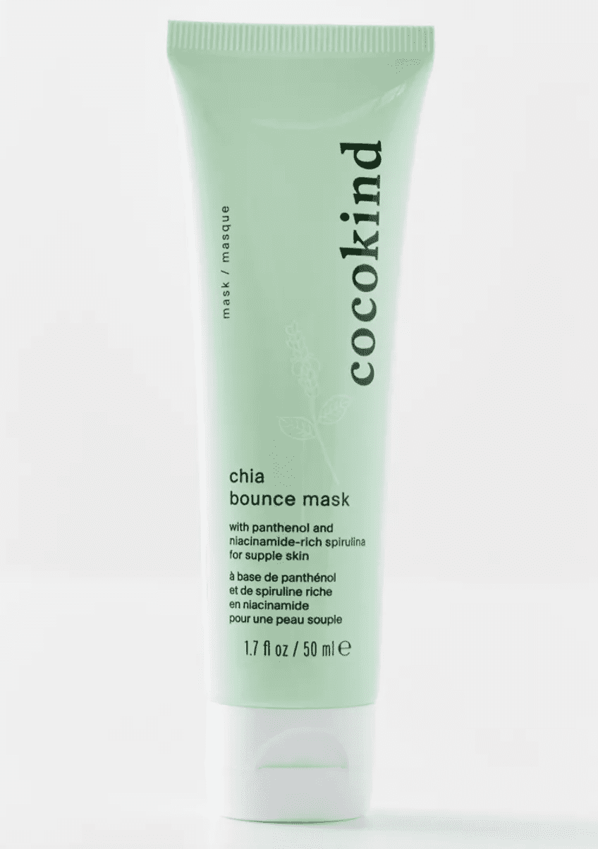 a bottle of cocokind chia bounce mask