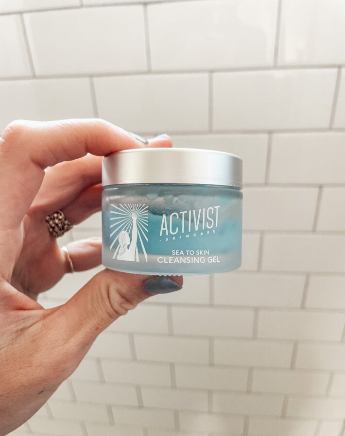 a tub of activist sea to skin cleanser