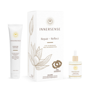 A collection of items from Innersense in a holiday bundle.