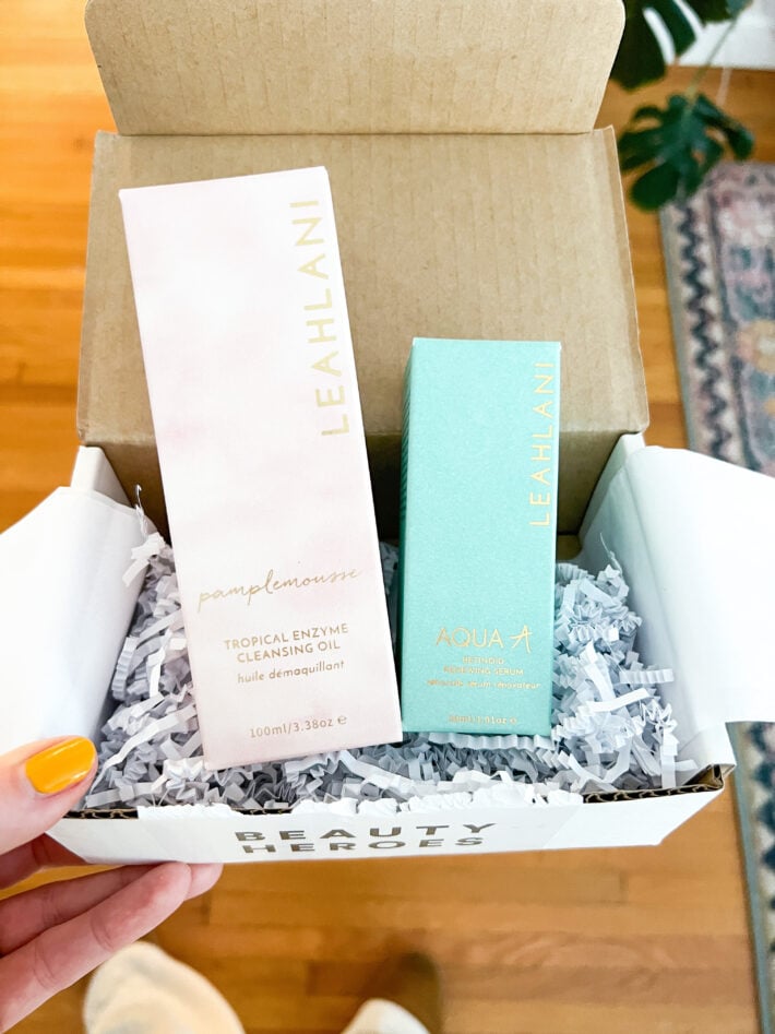 A subscription box from Beauty Heroes.