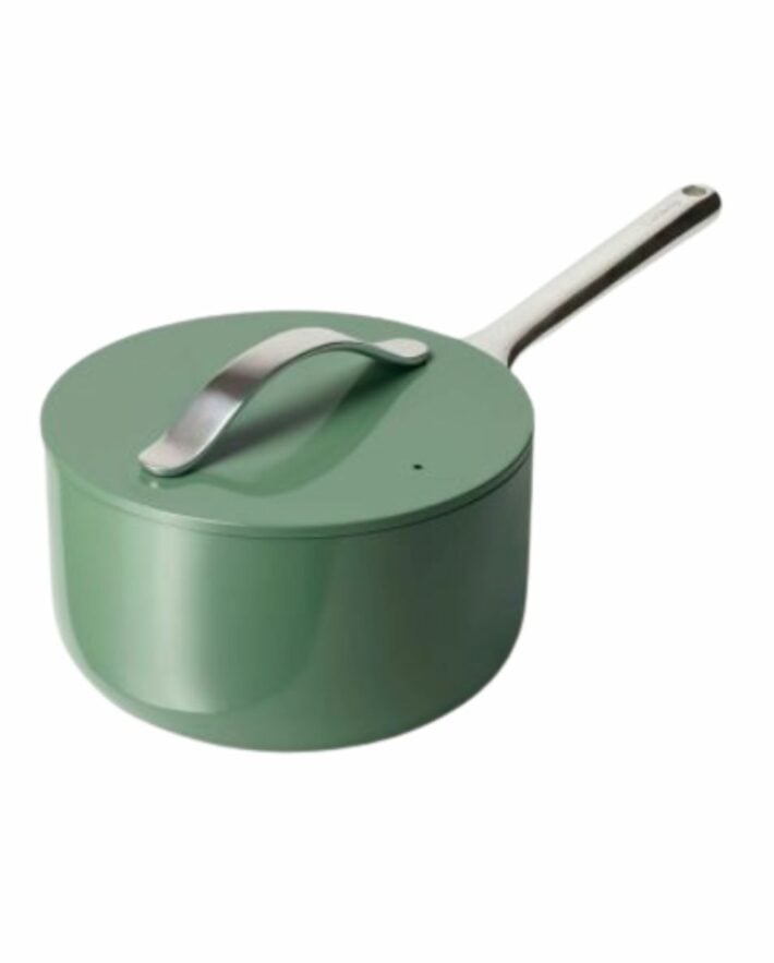Caraway sauce pan in green.