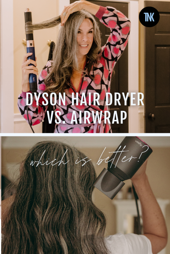 Lisa uses the Dyson Hair Dryer and Airwrap to compare.