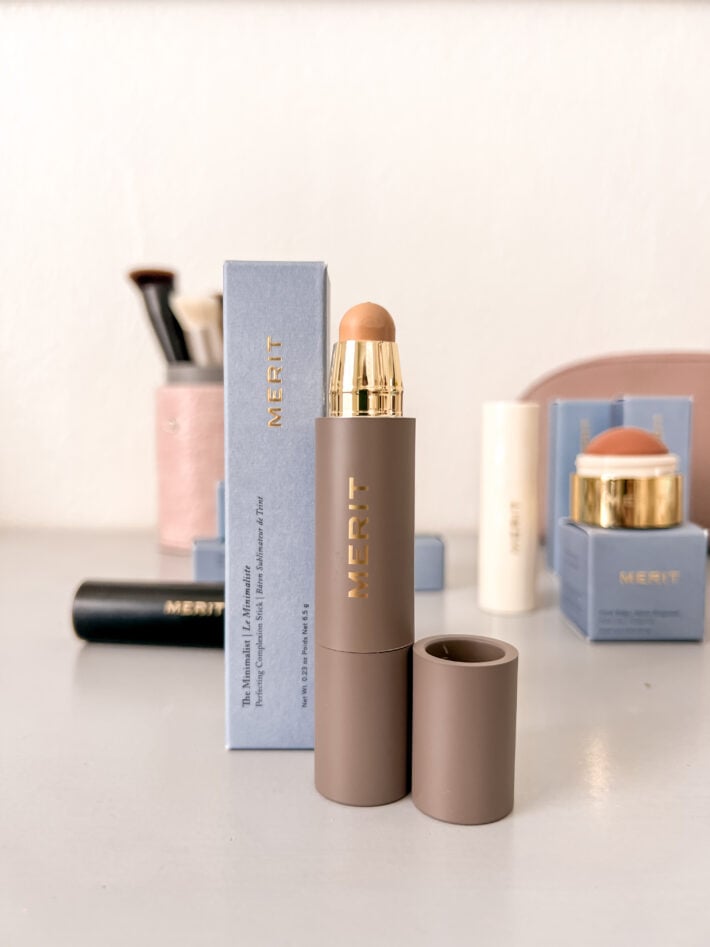 MERIT Beauty's The Minimalist Perfecting Complexion Stick with its packaging.