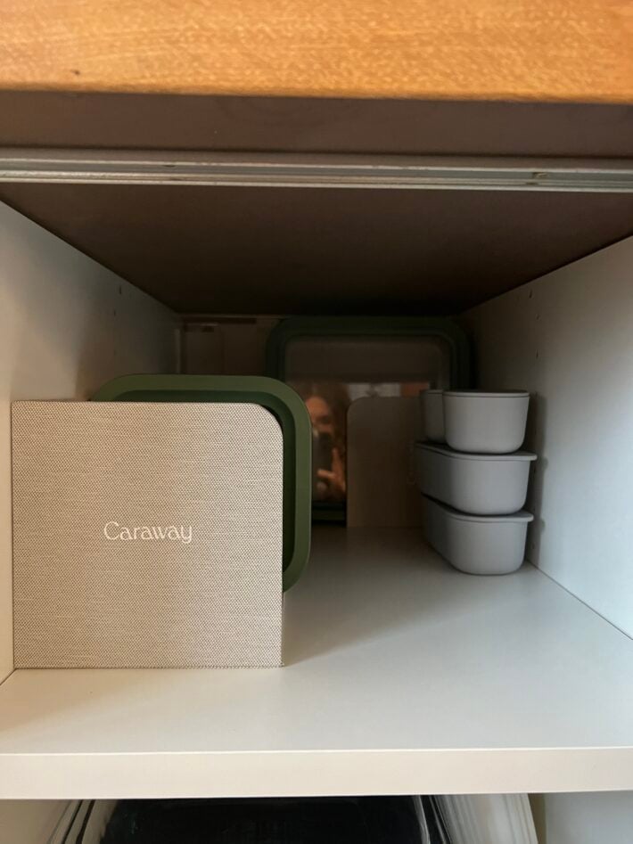 Caraway food storage container in shelf.