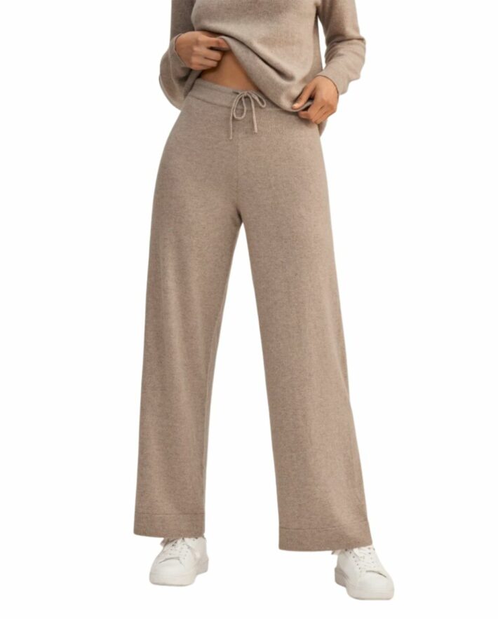 LILYSILK casual cashmere knitting trousers.