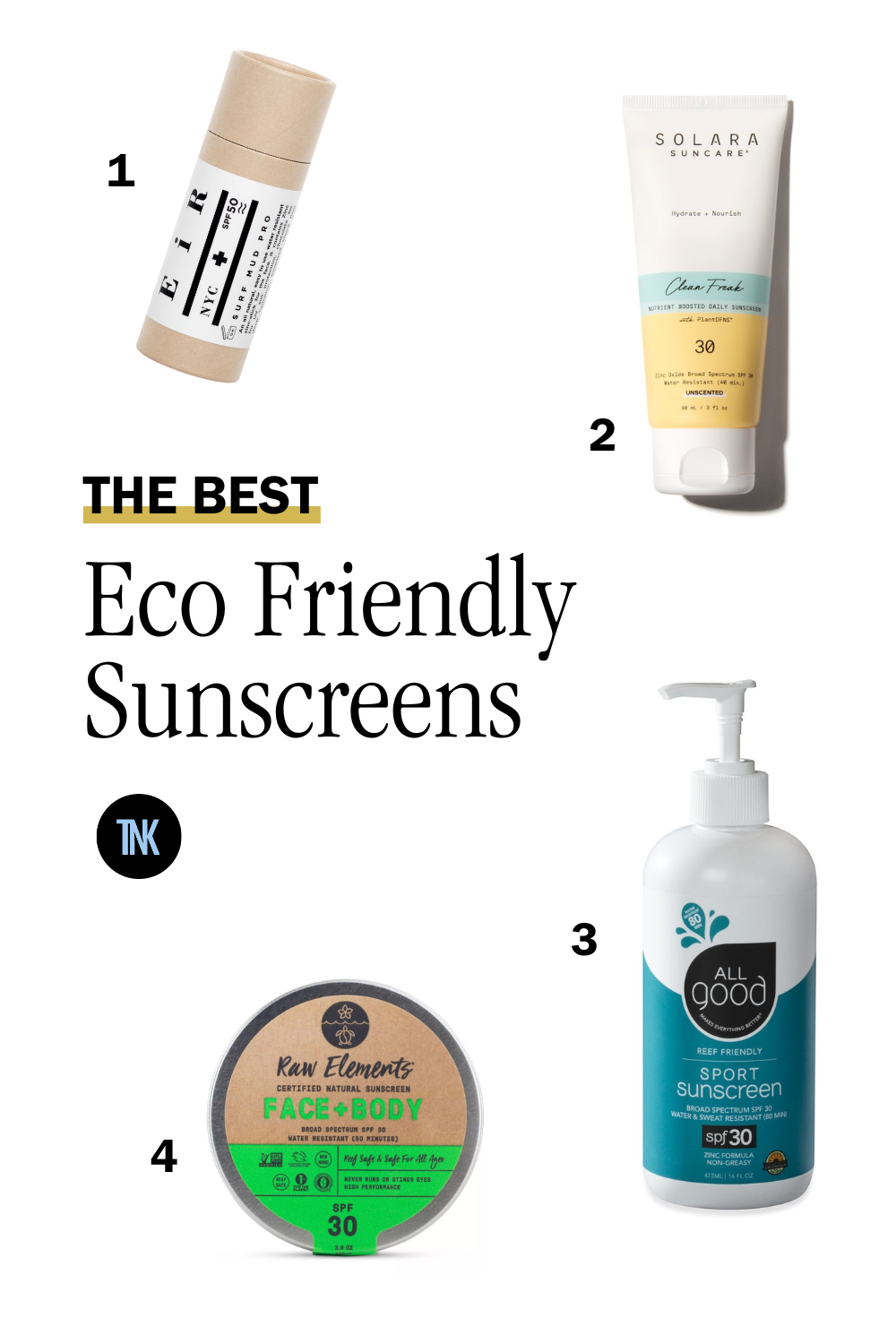 The best eco friendly sunscreens graphic