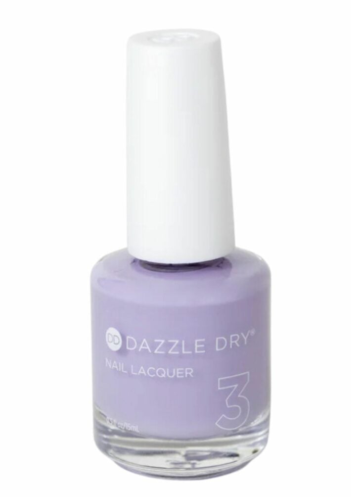 A bottle of Dazzle Dry Faith nail polish.