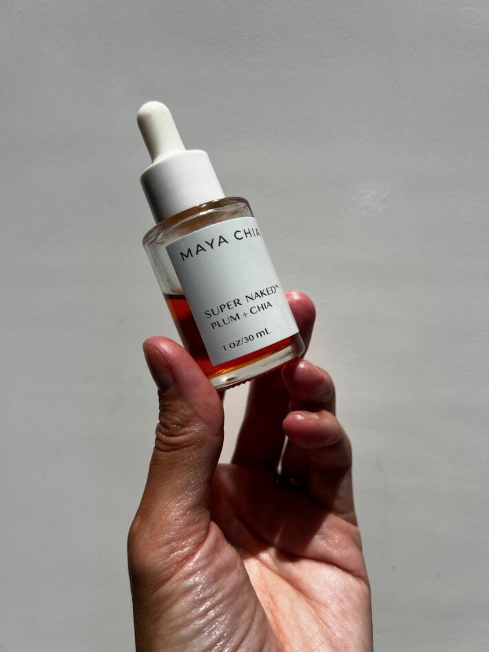 A bottle of Maya Chia Super Naked face oil.