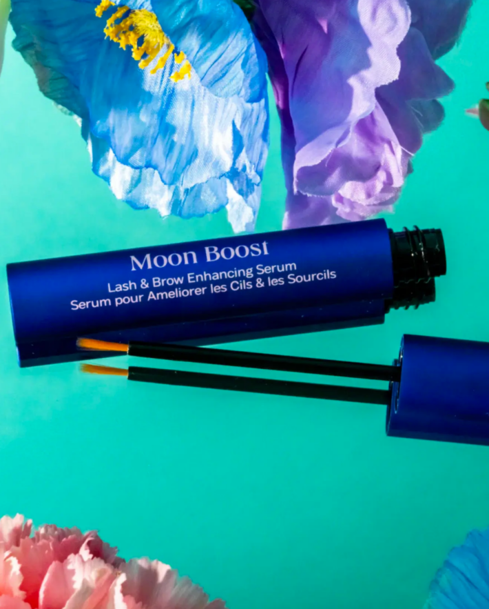 A tube of Moon Boost Lash & Brow Enhancing Serum.