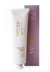 A container of Verite hand lotion.