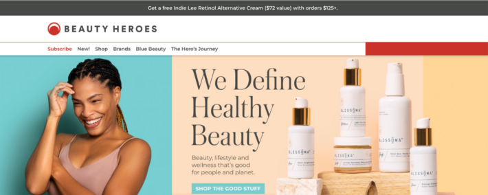 Beauty Heroes homepage