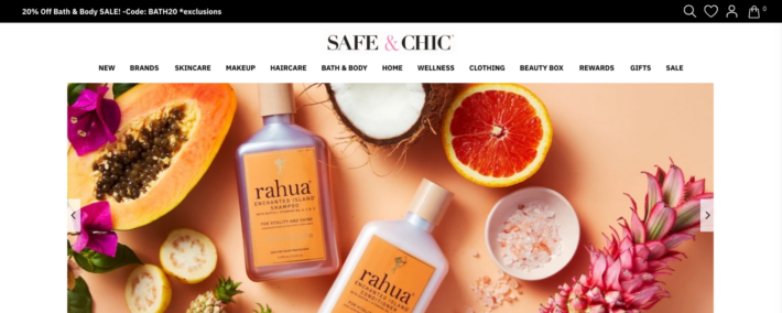 Safe & Chic homepage