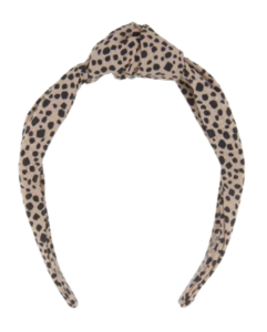 An animal print headband