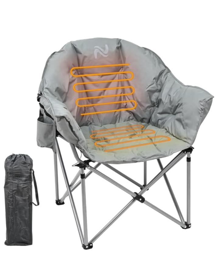 A heated camping chair.